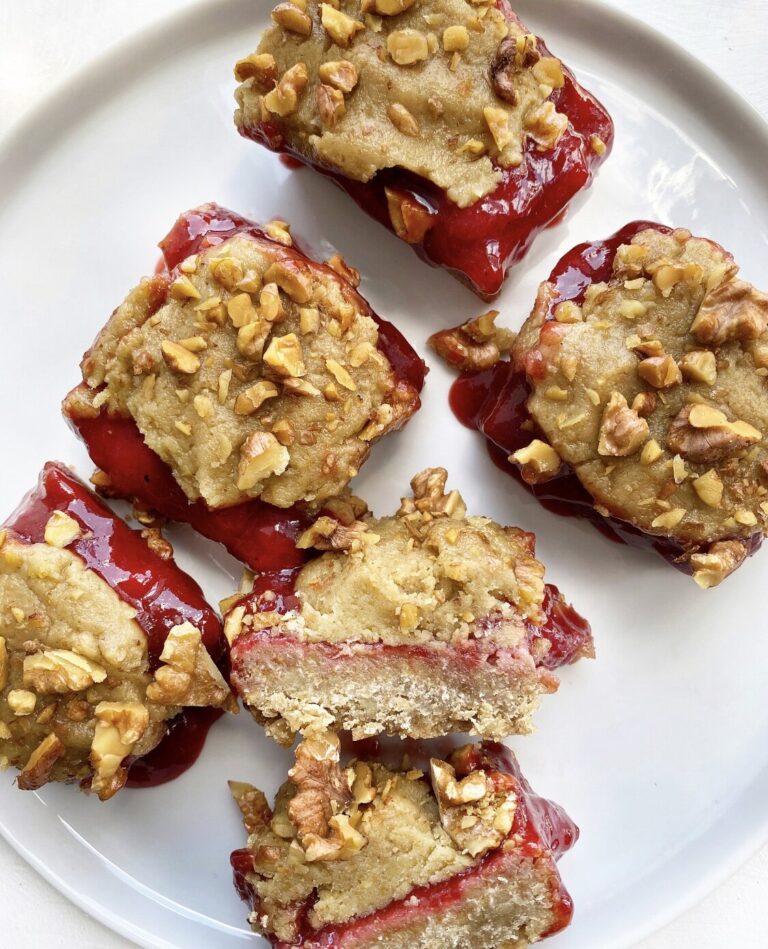 Walnut Butter and Jelly Bars + What You Need to Know About Walnuts