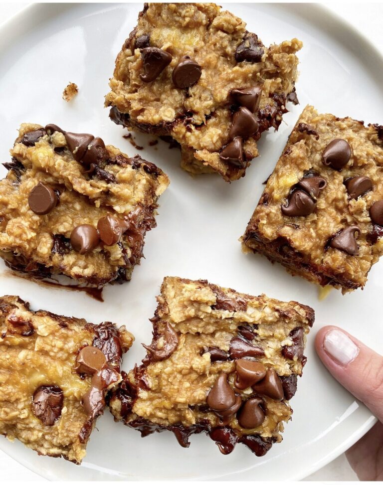 4 Ingredient Peanut Butter Banana Bars