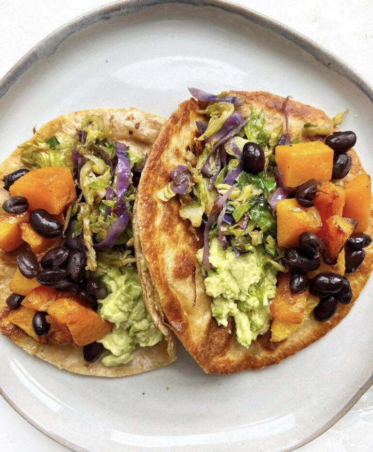 Roasted Butternut Squash Veggie Tacos