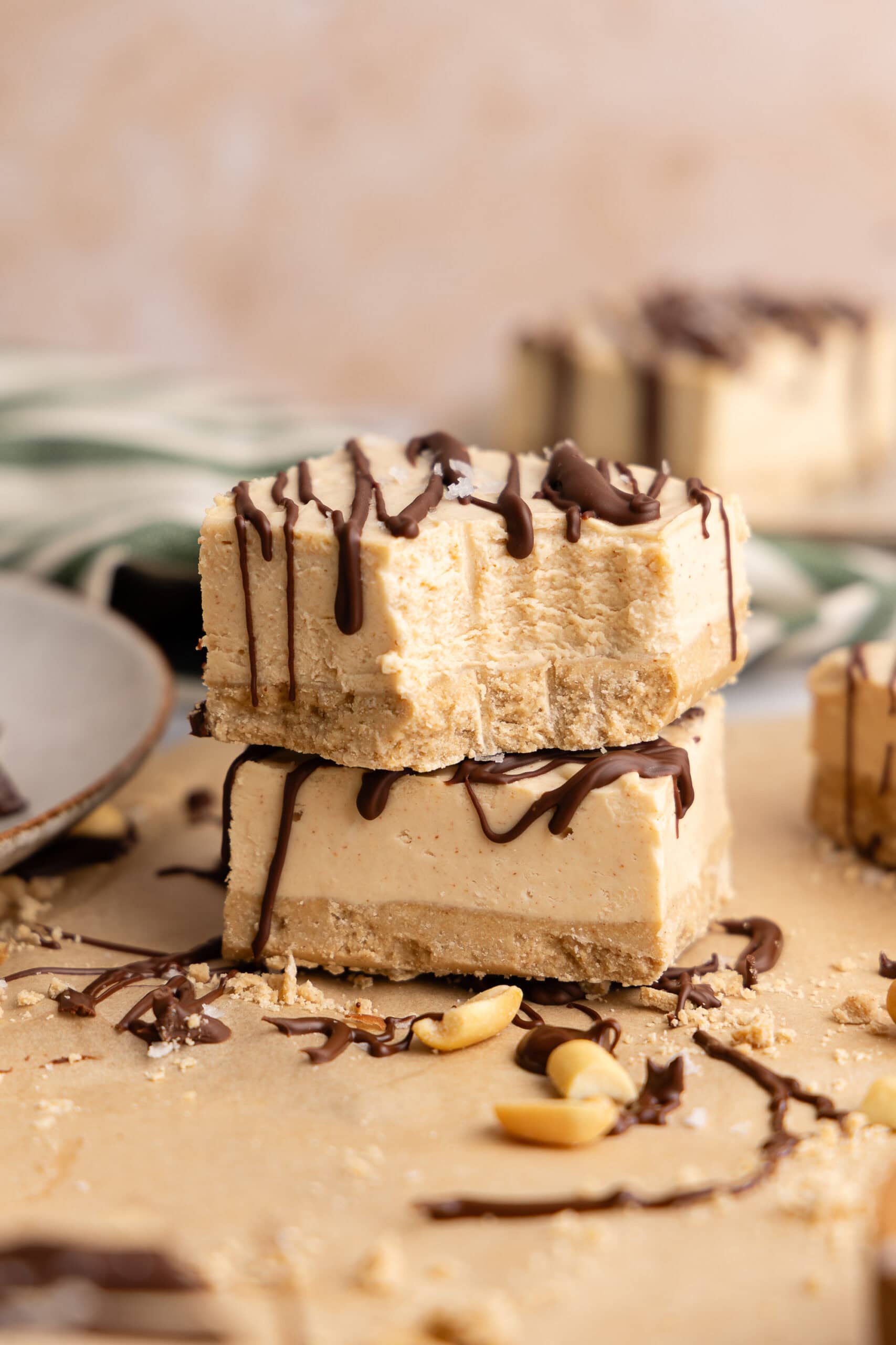 No Bake Peanut Butter Pie Bars