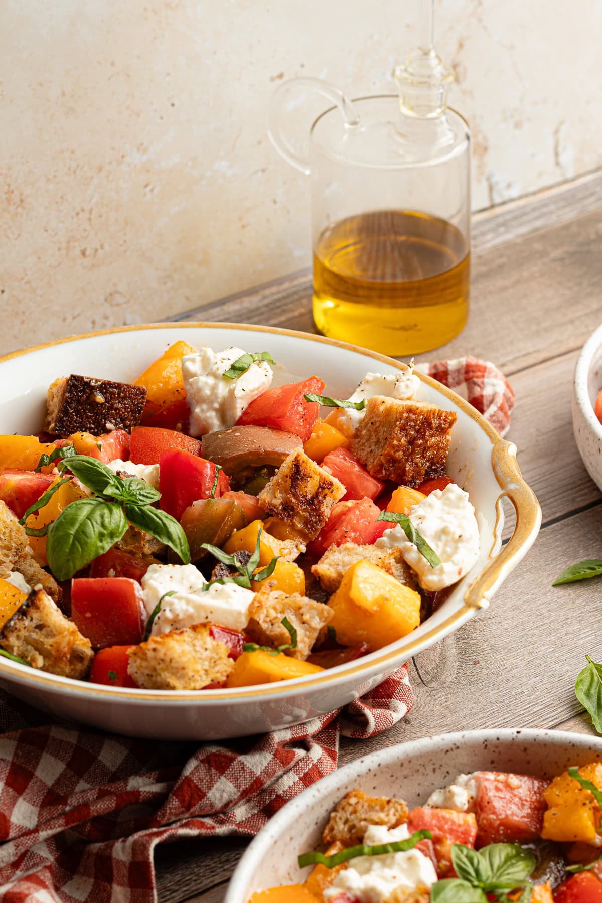 Easy Panzanella Salad with Burrata - Sammi Brondo