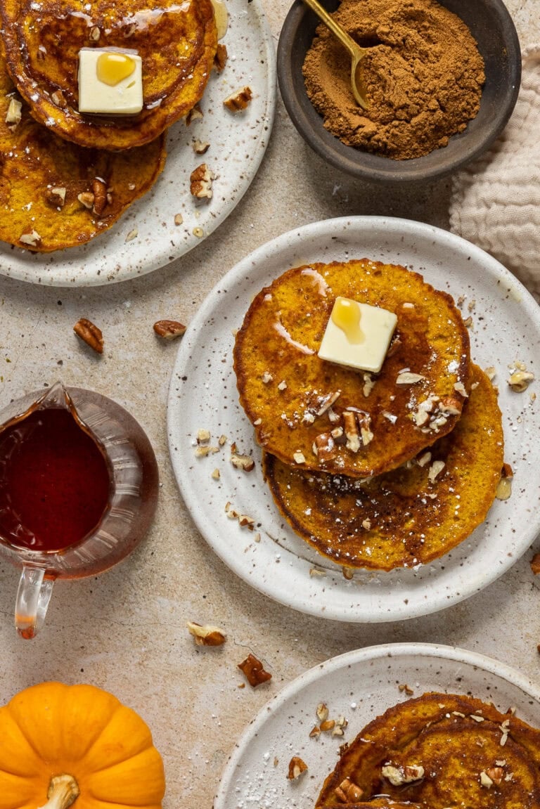 Fluffy Blender Pumpkin Pancakes