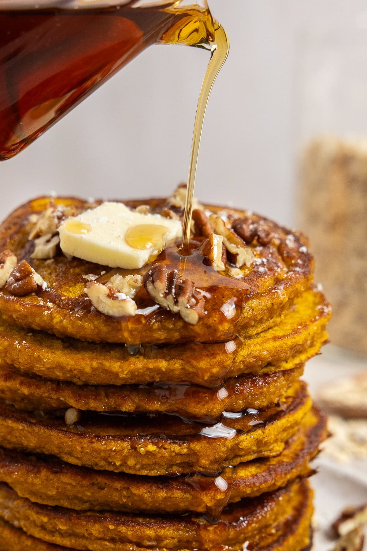 Fluffy Blender Pumpkin Pancakes