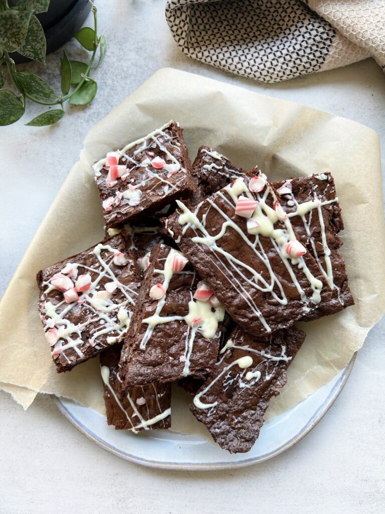 White Chocolate Peppermint Brownie Brittle