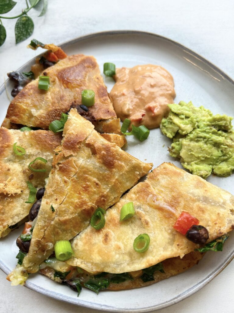 15 Minute Loaded Veggie Quesadillas