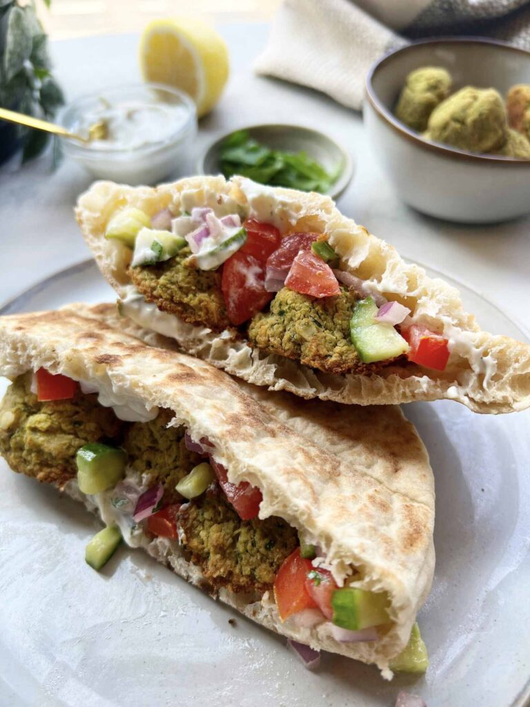 Baked Falafel Pitas