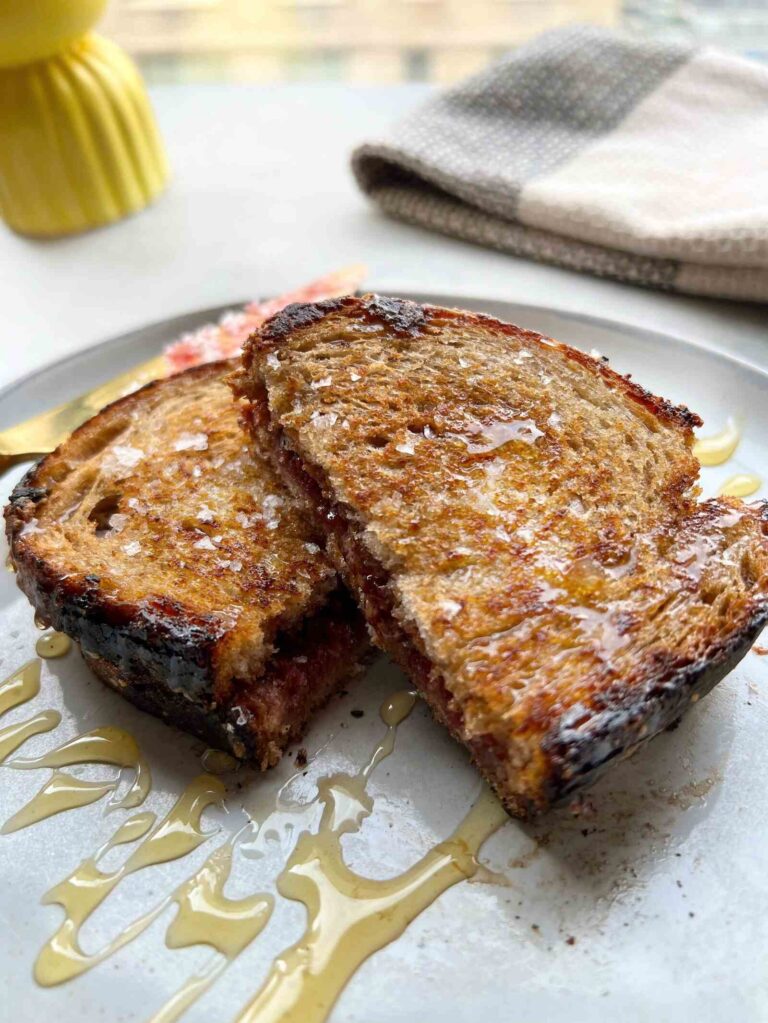 Grilled Almond Butter and Jelly