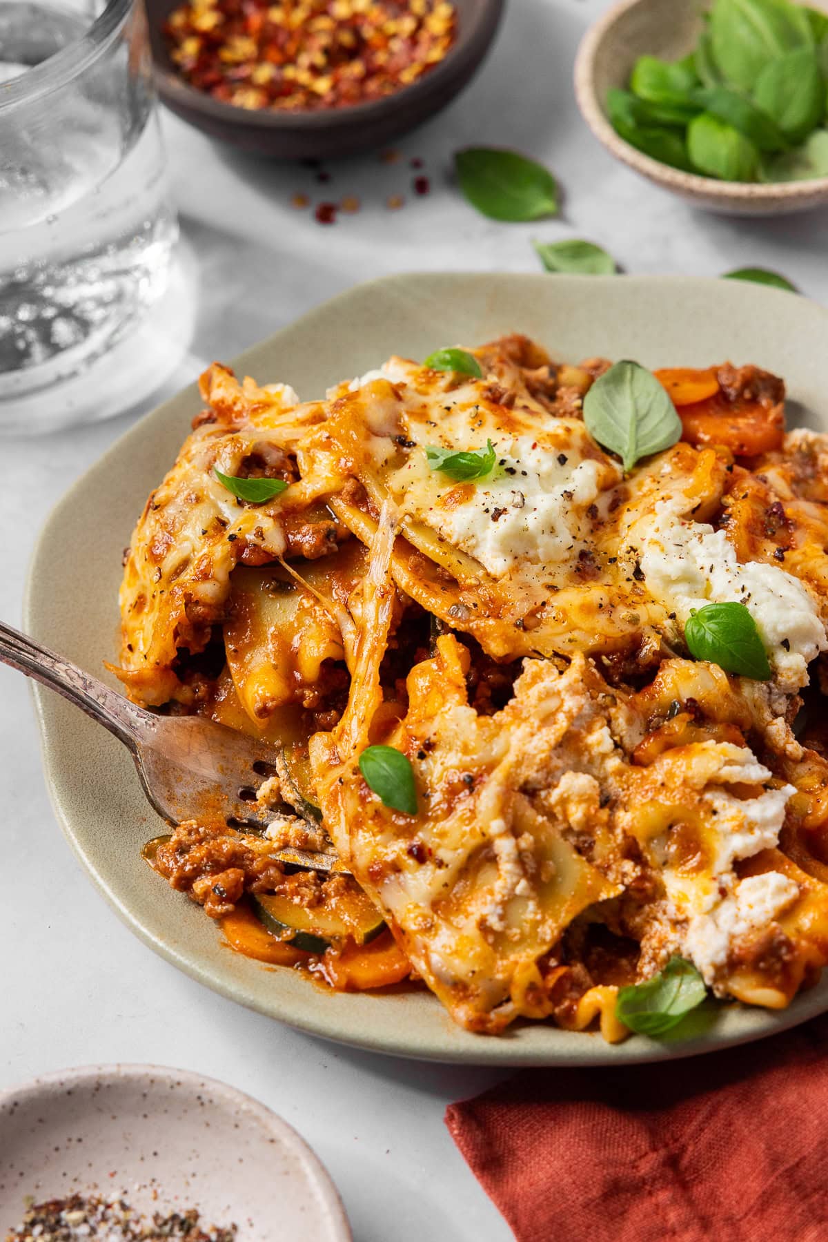 One Pot Skillet Lasagna