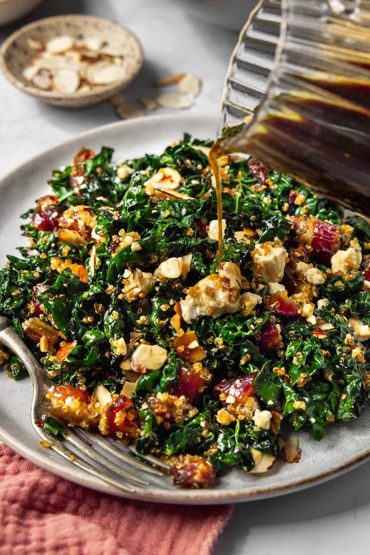 Baked Kale Salad with Crispy Quinoa