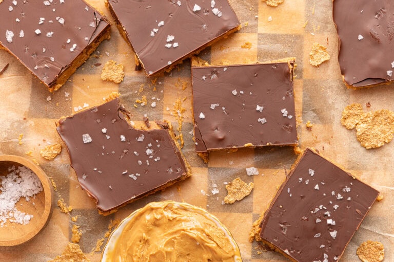 Chocolate Covered Peanut Butter Crunch Bars