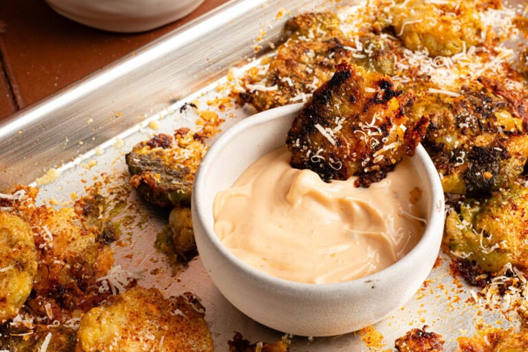 Crispy Parmesan Smashed Brussels Sprouts
