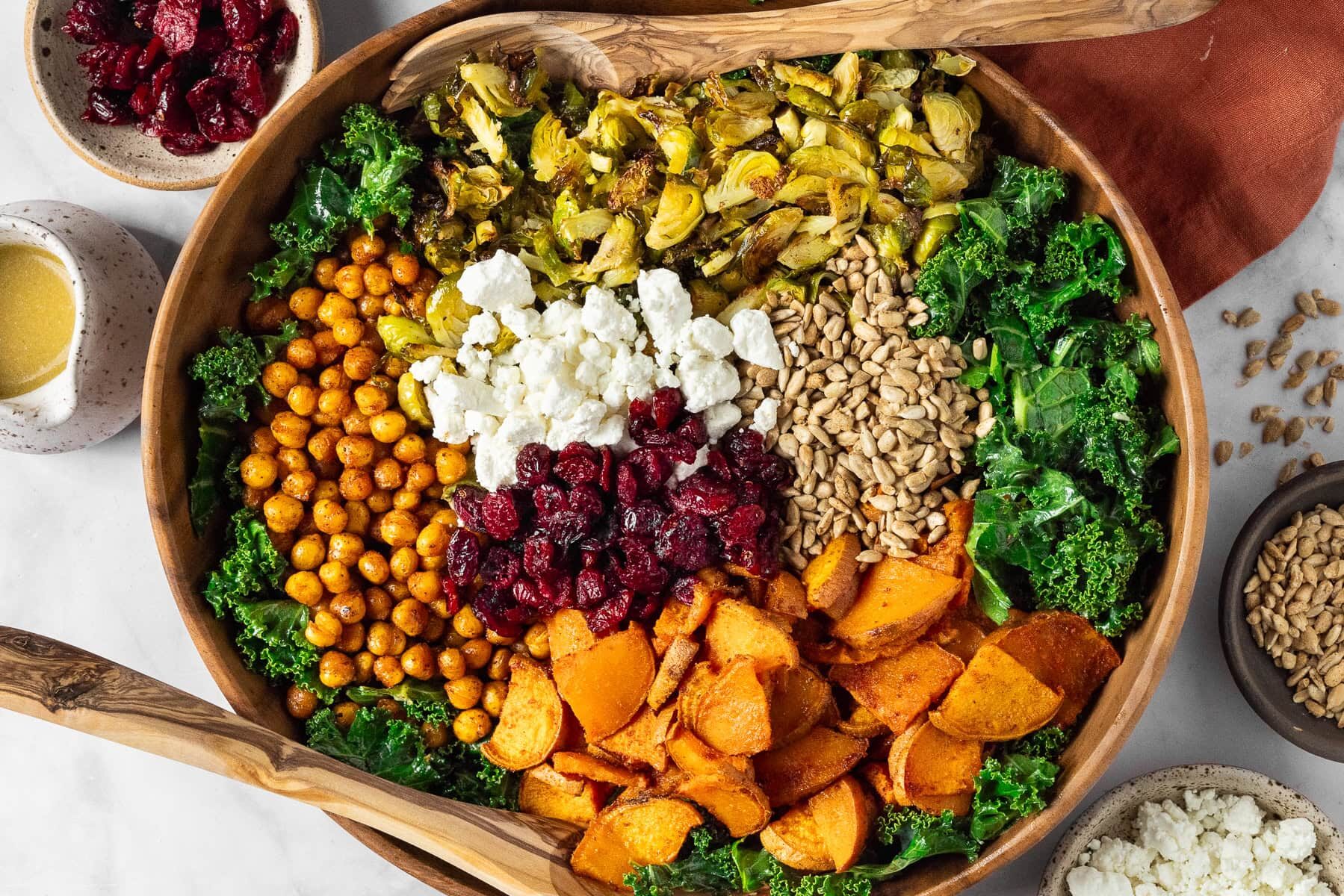 Winter Roasted Vegetable Salad with Lemon Tahini Dressing