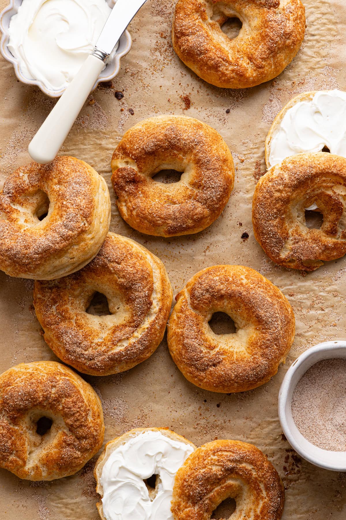 Easiest Cinnamon Sugar Bagels