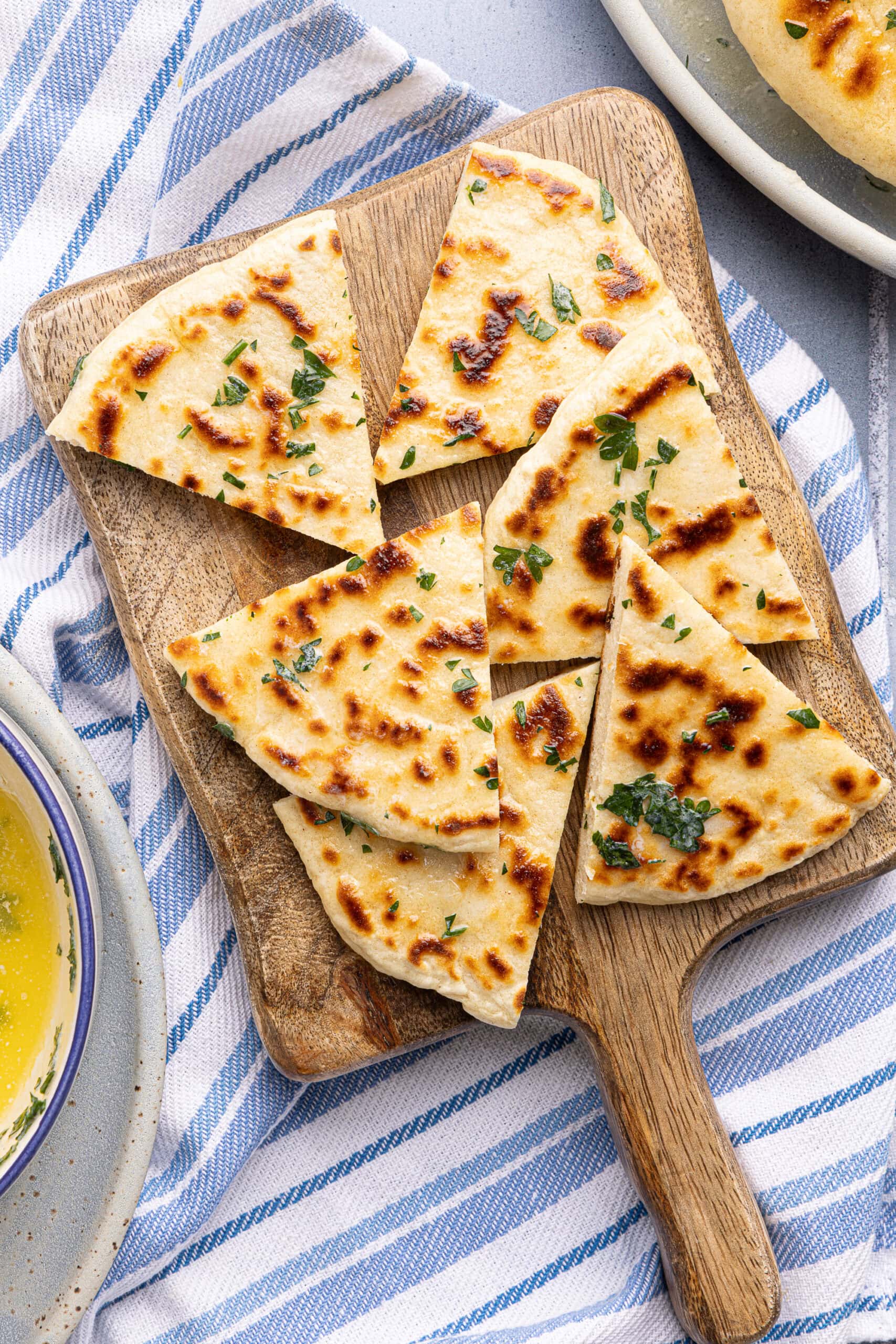 Greek Yogurt Pita with Parsley Butter