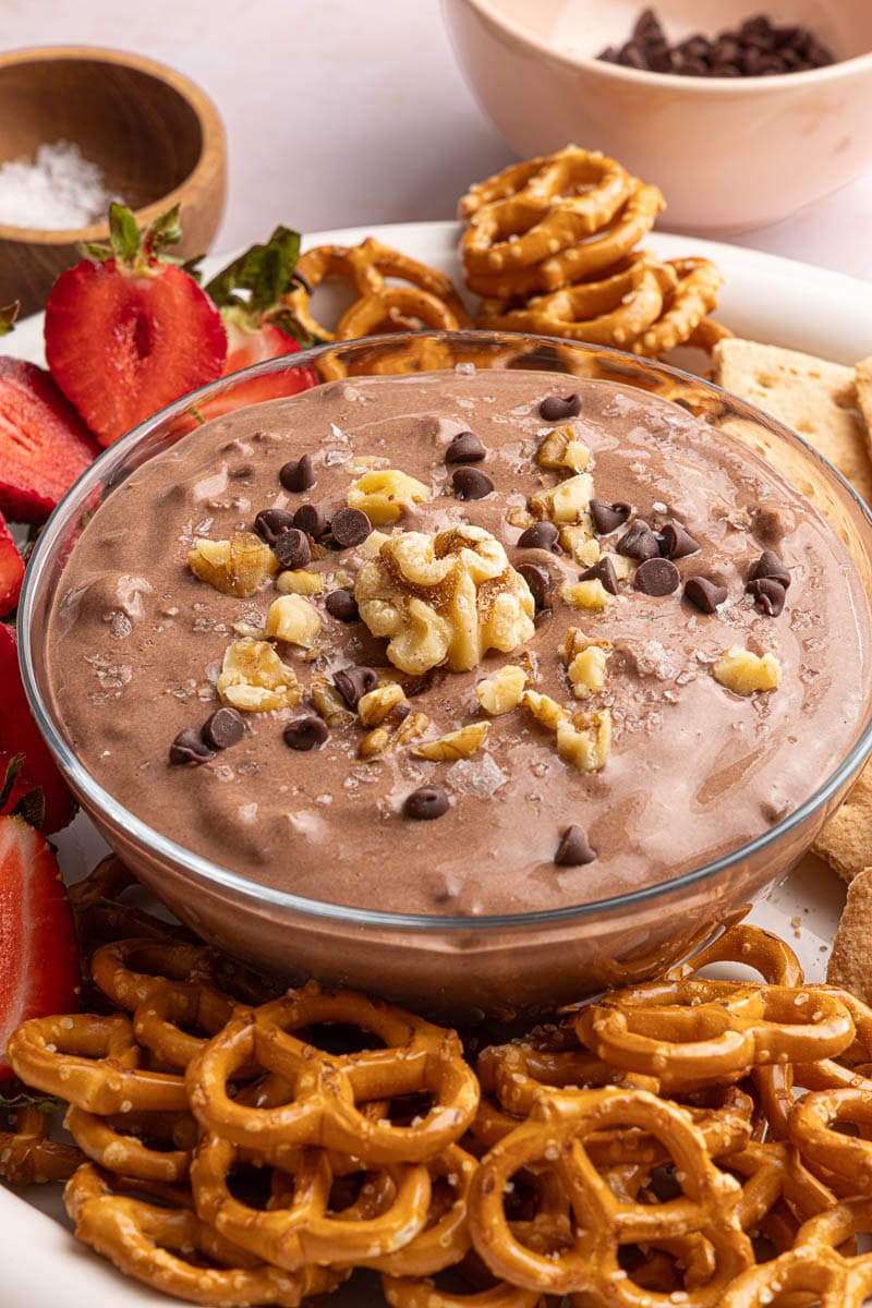 Chocolate Walnut Cottage Cheese Dip