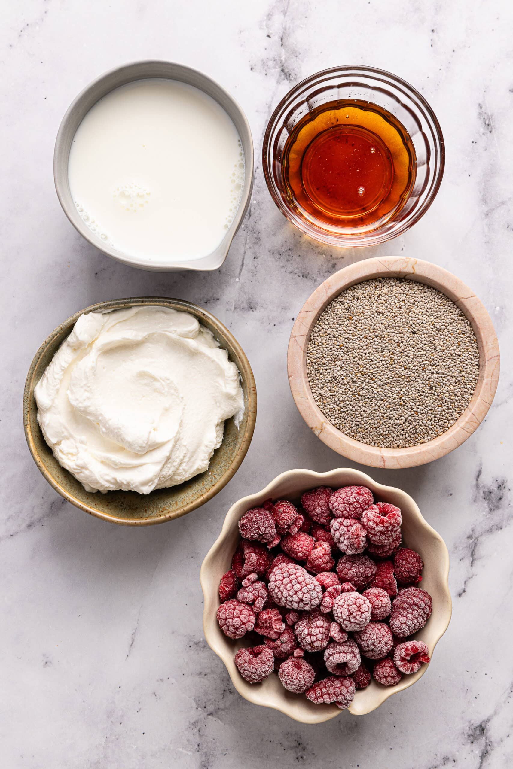 Raspberry Yogurt Chia Pudding